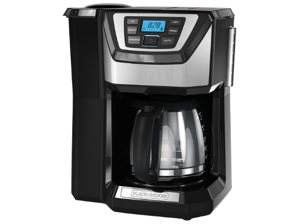 BLACK+DECKER 12-Cup Grind and Brew Coffee Maker with built-in grinder