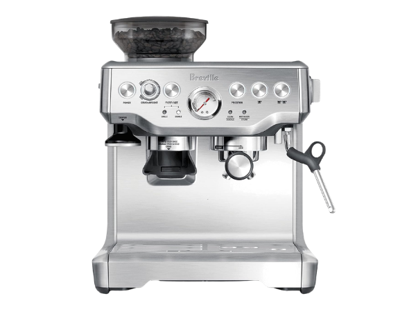 Breville Barista Express espresso machine with built-in grinder