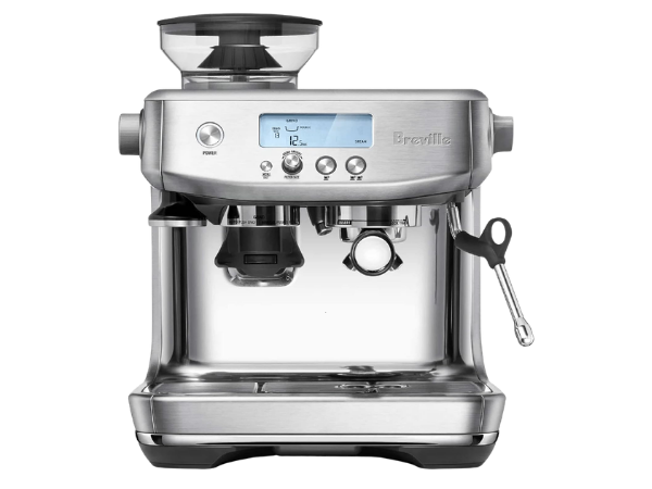 Breville Barista Pro espresso machine with built-in grinder in brushed stainless steel