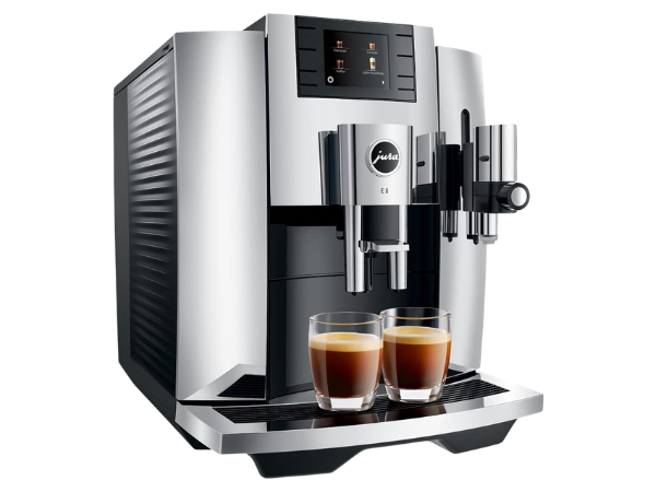 JURA E8 automatic coffee machine with built-in grinder