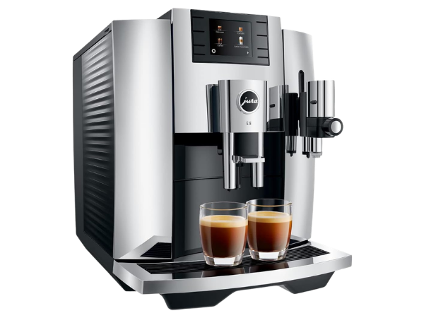 JURA E8 automatic espresso machine with built-in grinder