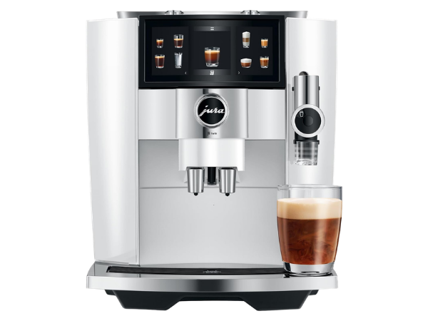 JURA J8 automatic espresso machine in Diamond White