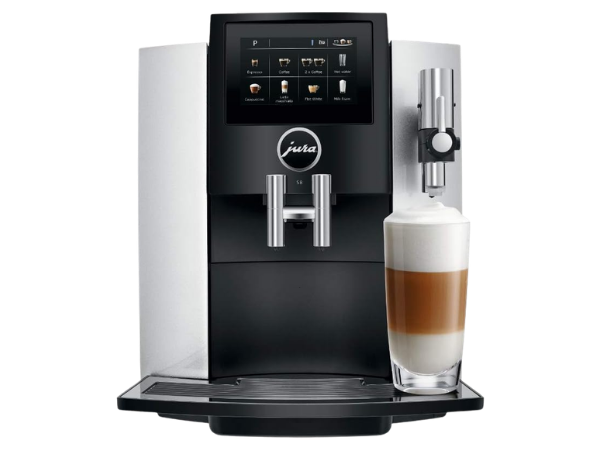 JURA S8 automatic espresso machine in Moonlight Silver