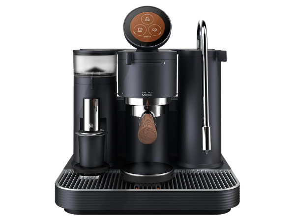 Meraki Dual Boiler espresso machine with built-in grinder and dual scales