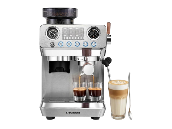 SHARDOR 20 Bar espresso machine with built-in grinder and steam wand