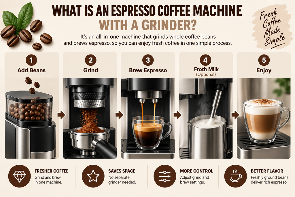 What Is an Espresso Coffee Machine With a Grinder